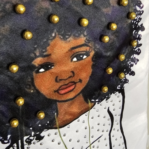 Black Power Terracotta Rayon top Size Small - Picture 8 of 8